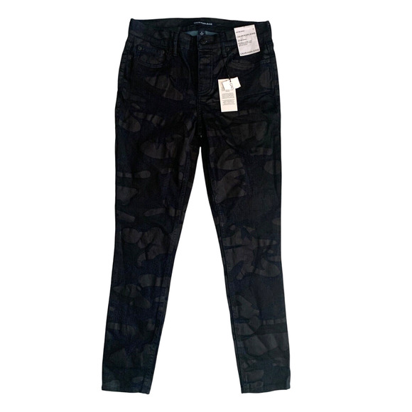 Calvin Klein Women's Size 28 Mid Rise Skinny Camo Print Button Fly Denim Jeans - Picture 1 of 16